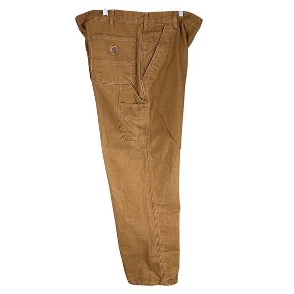 Carhartt Mens 40x32 Duck Durable Canvas Brown Utility Chore Work Pants Carpenter - Picture 4 of 16